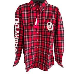FOCO Oklahoma Sooners Men's NCAA College Flannel Shirt - Size S * M1228